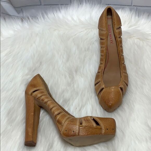 Miss Sixty Sasha Cutout Leather Heels Size… - Picture 1 of 8